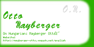 otto mayberger business card